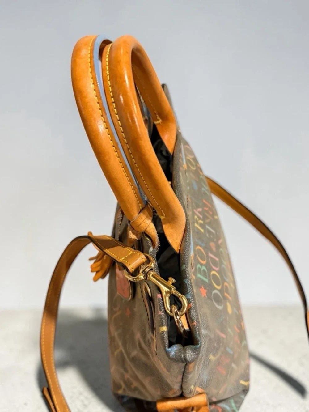 Dooney & Bourke Doodle Sac Tote Satchel Heart Charm